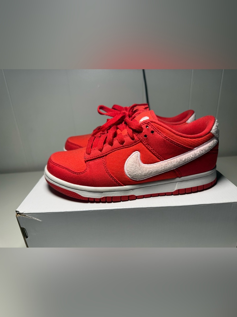 Nike Dunk Low Red White 'Valentine's Day' | GS 5.5, Women's 7